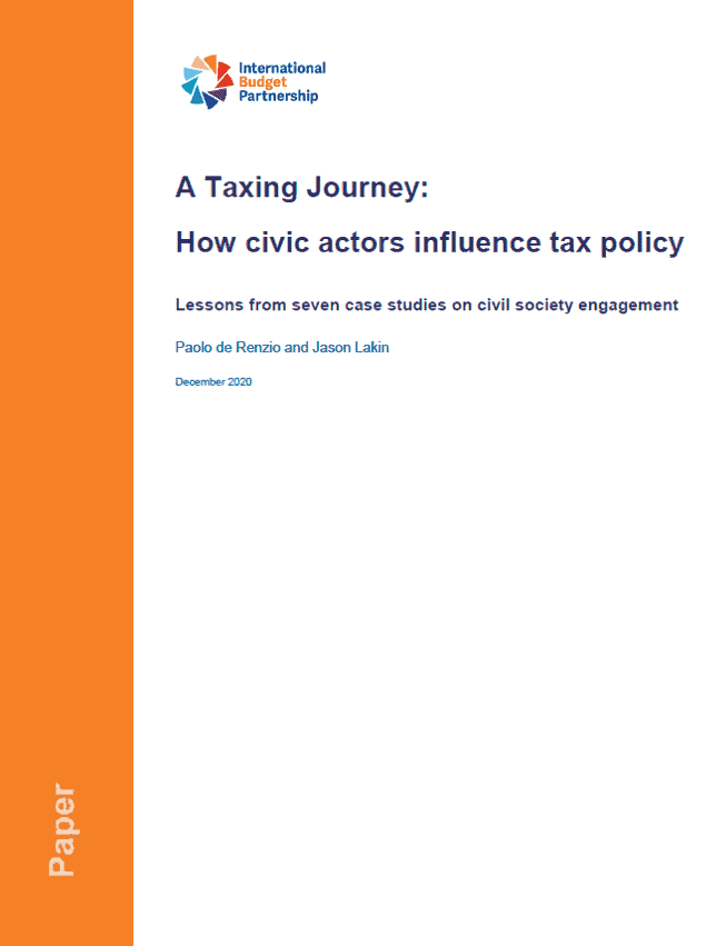 A Taxing Journey: How civic actors influence tax policy